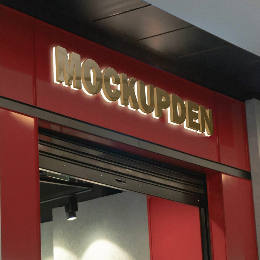 Free Shop Sign Mockup PSD Template 1 Free Shop Sign Mockup PSD Template