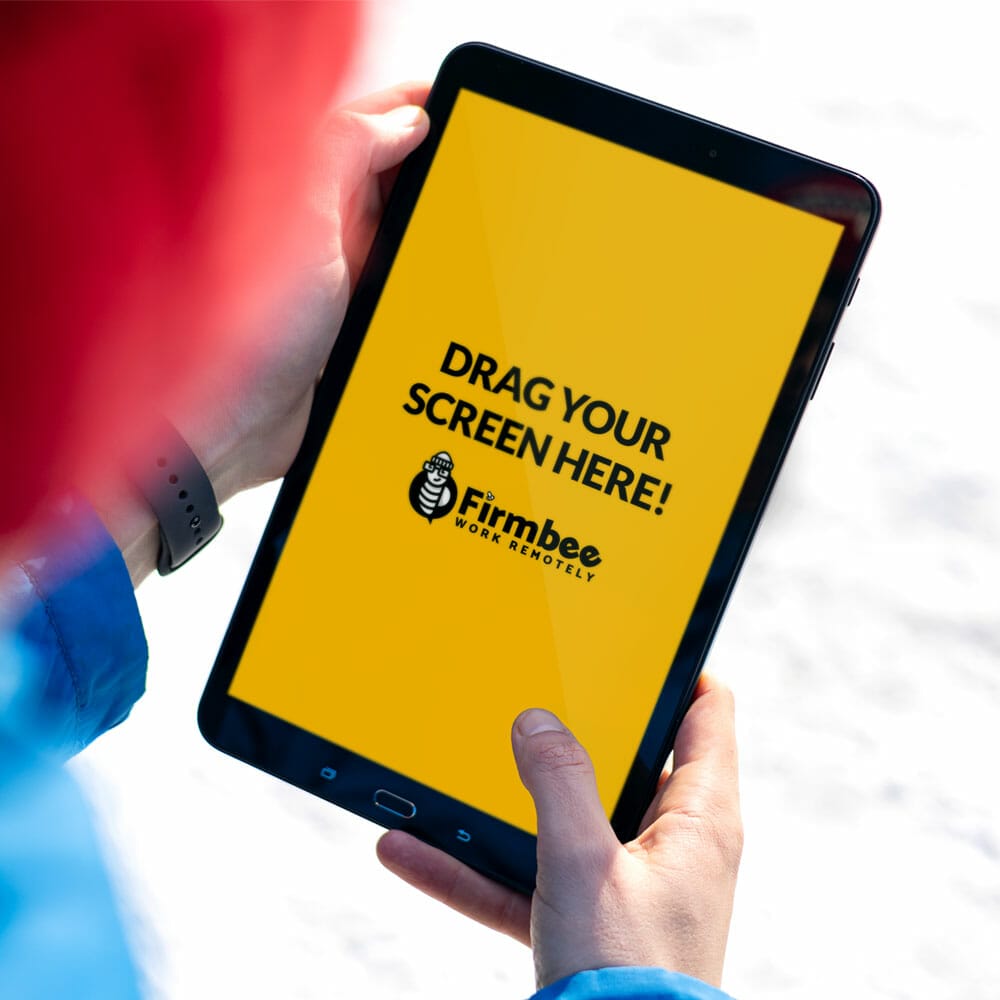 Man Uses Apple iPad Outside In Winter Free Mockup 1 Man Uses Apple iPad Outside In Winter Free Mockup