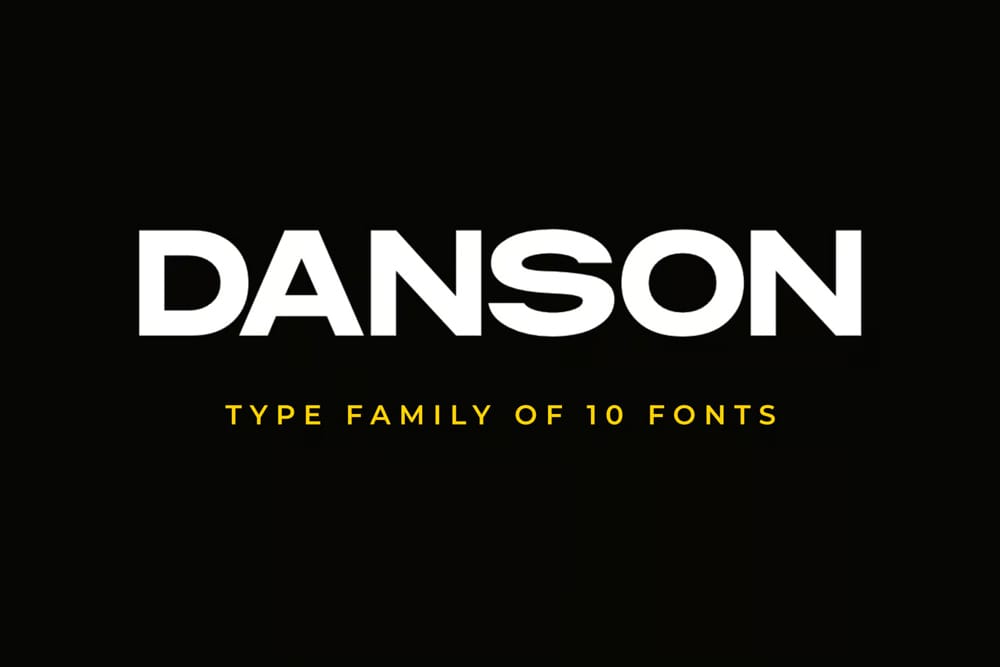 Top Free Fonts For Logo Design 9 Danson Sans serif Font Family