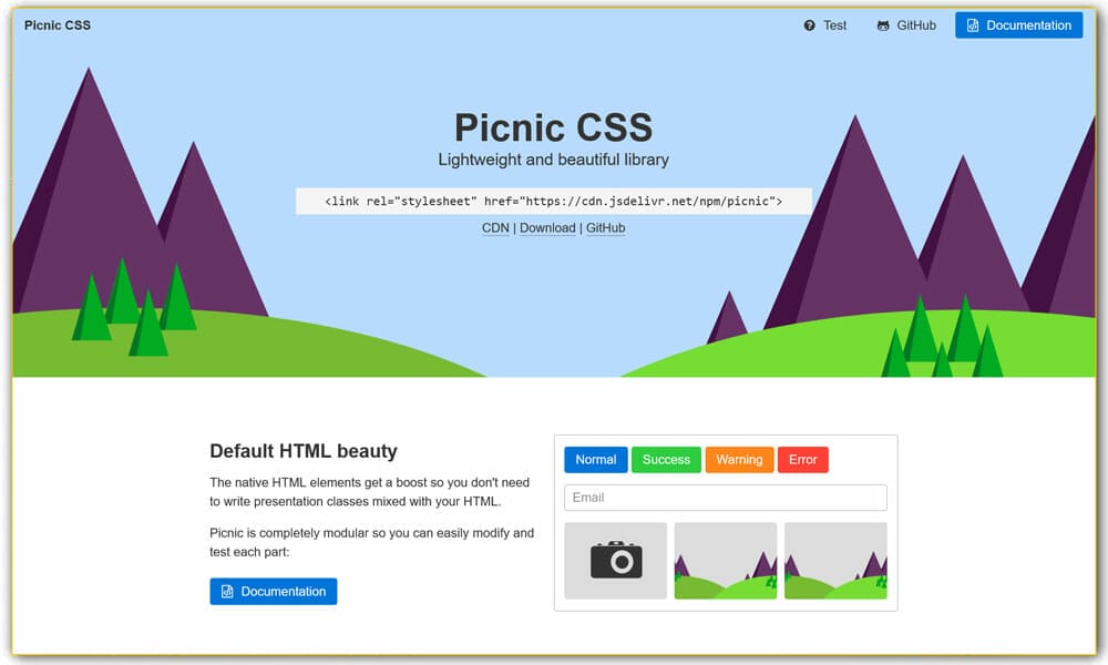 Picnic CSS