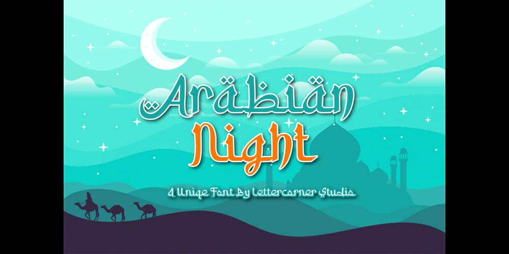Best Free Arabic Calligraphy Fonts to Download 37 Arabian Night Font