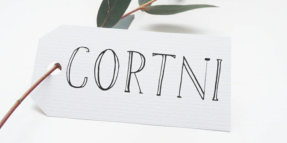 50+ Best Free Outline Fonts to Enhance Your Design Projects 13 Cortni Font