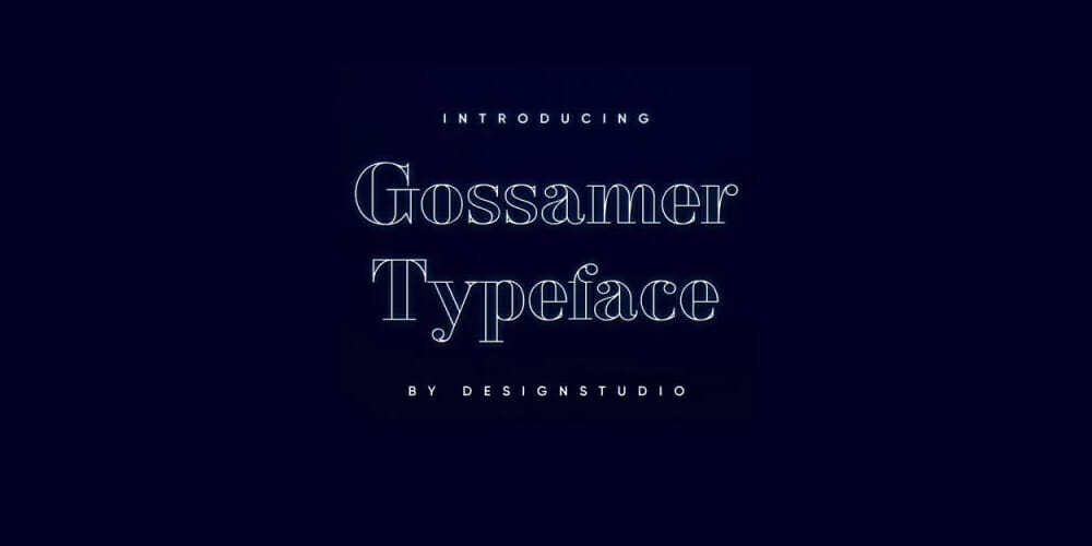 50+ Best Free Outline Fonts to Enhance Your Design Projects 11 Gossamer Typeface