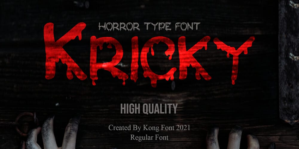Discover the Scariest Fonts for Impactful Design and Branding 27 Kricky