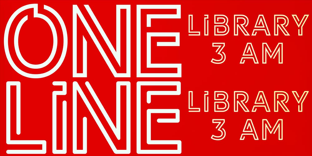 50+ Best Free Outline Fonts to Enhance Your Design Projects 5 Library 3am Font