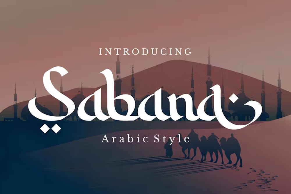 Best Free Arabic Calligraphy Fonts to Download 8 Sabana Arabic Font