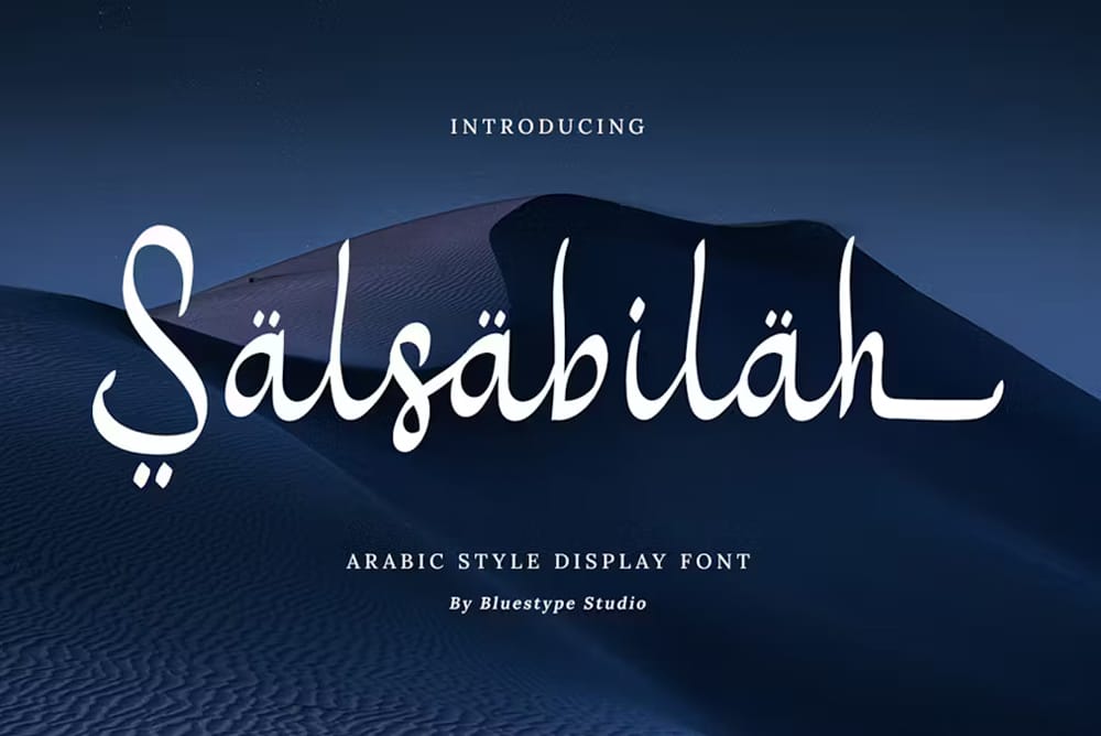 Best Free Arabic Calligraphy Fonts to Download 14 Salsabilah Arabic Font