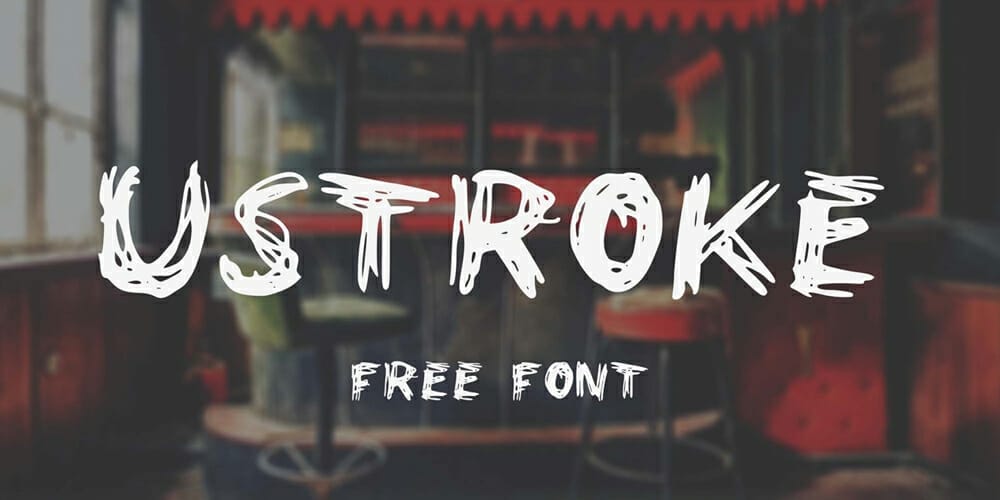 Discover the Scariest Fonts for Impactful Design and Branding 23 Ustroke Rough Hand Drawn Font
