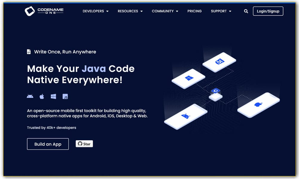 50+ Mobile Application Frameworks (HTML, CSS & JavaScript) 3 Codename One