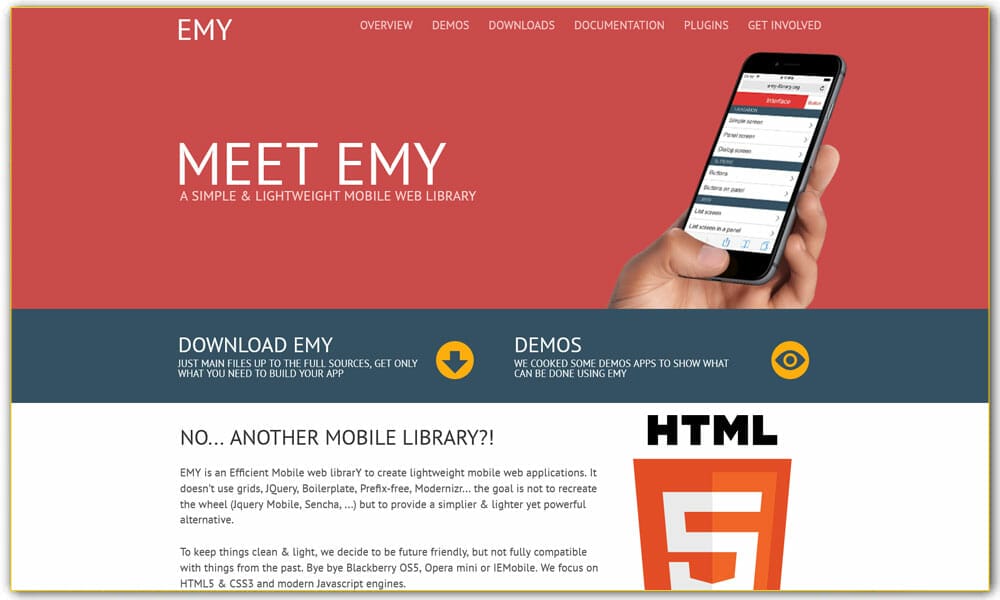 50+ Mobile Application Frameworks (HTML, CSS & JavaScript) 39 EMY