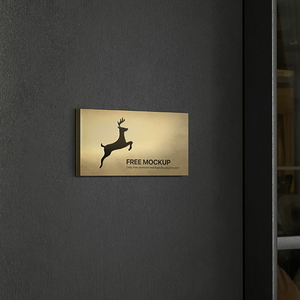 Free Door Sign Mockup 1 Free Door Sign Mockup