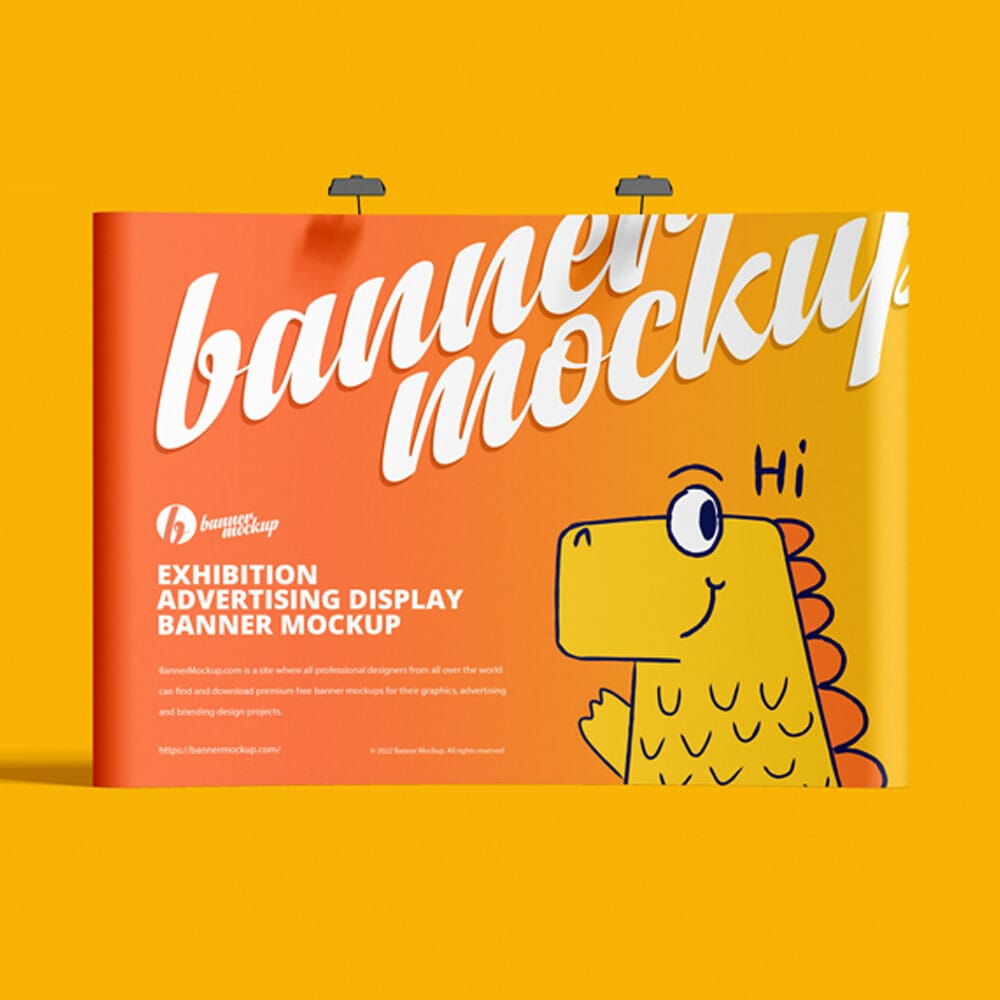 Free Exhibition Advertising Display Banner Mockup 1 Free Exhibition Advertising Display Banner Mockup
