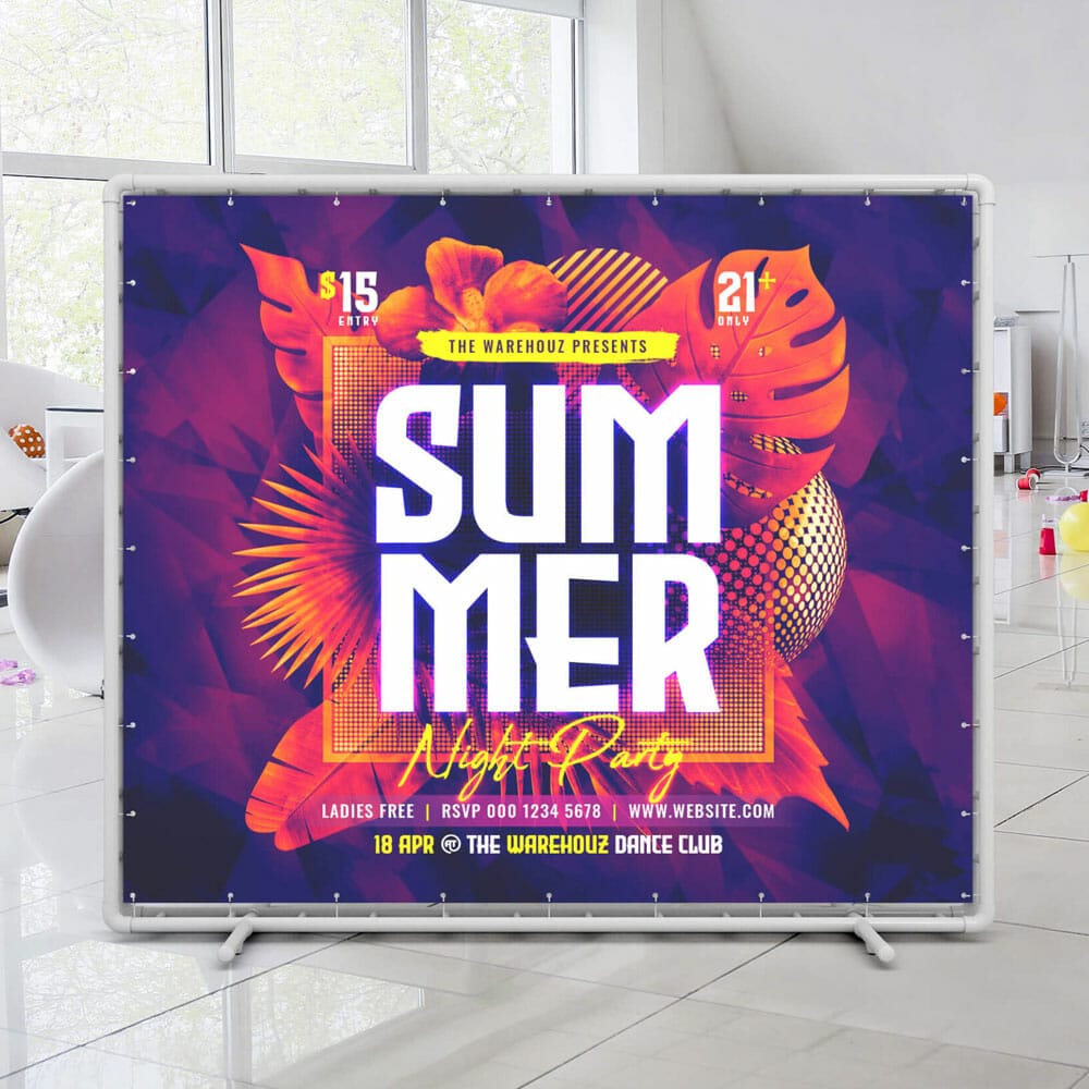 Free Party Backdrop Mockup PSD Template 1 Free Party Backdrop Mockup PSD Template