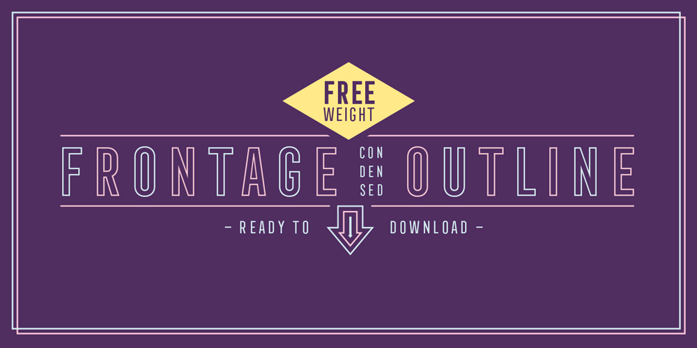 50+ Best Free Outline Fonts to Enhance Your Design Projects 24 Frontage Condensed