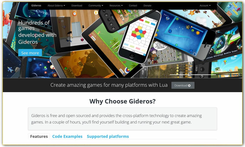 50+ Mobile Application Frameworks (HTML, CSS & JavaScript) 23 Gideros