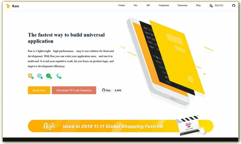 50+ Mobile Application Frameworks (HTML, CSS & JavaScript) 16 Rax