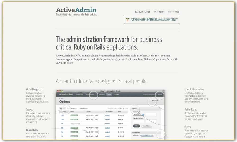 50+ Ruby Frameworks For Developers 16 Active Admin