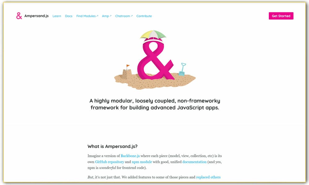 100+ JavaScript Frameworks for Web Developers 83 Ampersand.js