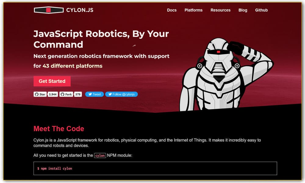 100+ JavaScript Frameworks for Web Developers 18 Cylon.js