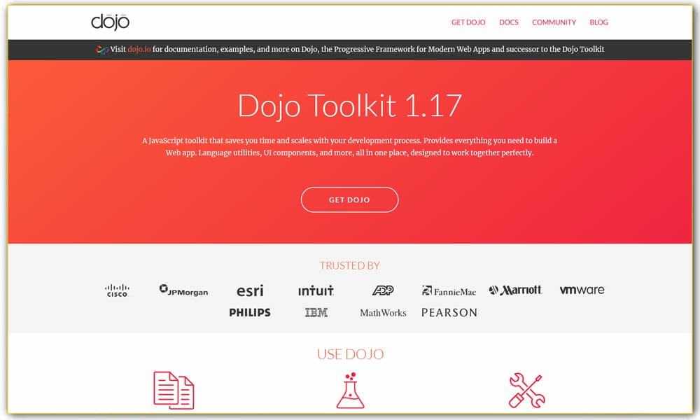 100+ JavaScript Frameworks for Web Developers 74 Dojo Toolkit