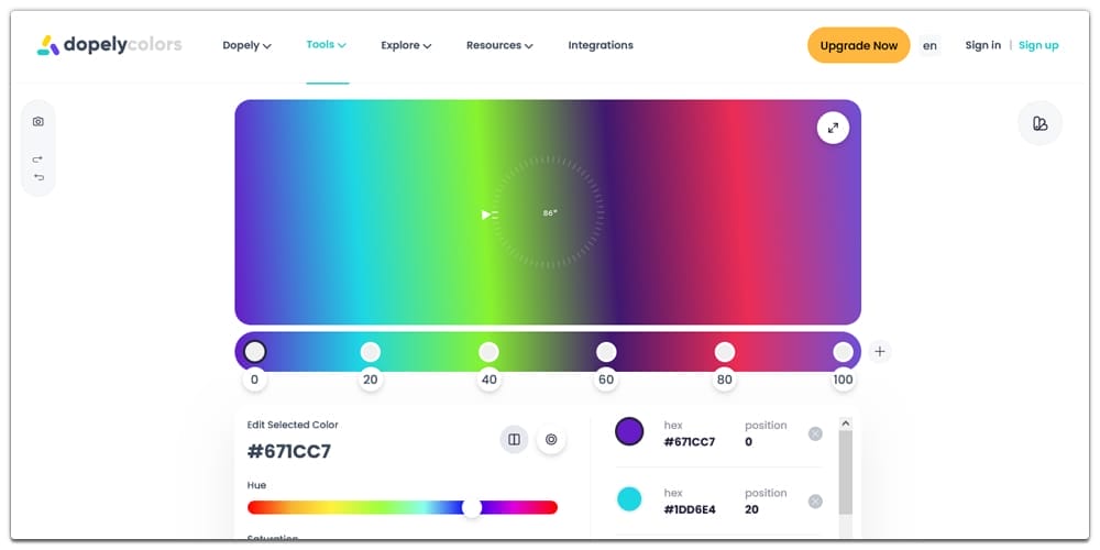 The Top Free CSS Gradient Generators 56 Dopely Colors Gradient Generator