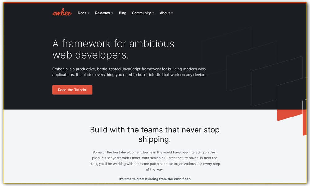 100+ JavaScript Frameworks for Web Developers 4 Ember.js