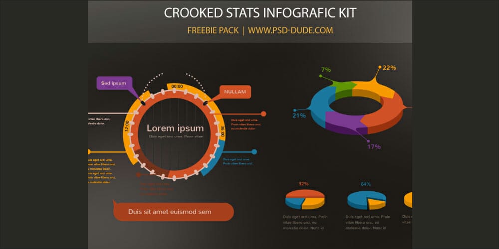 Free Stats Infographic PSD