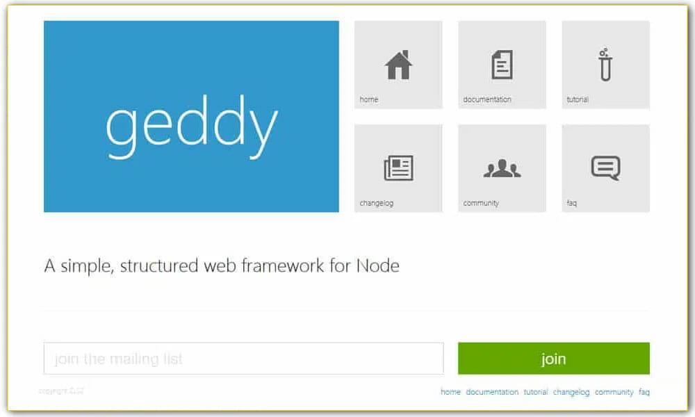 100+ JavaScript Frameworks for Web Developers 104 Geddy