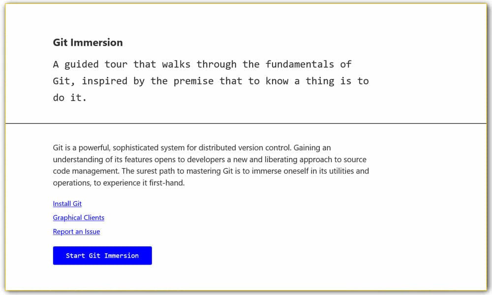 Git Immersion
