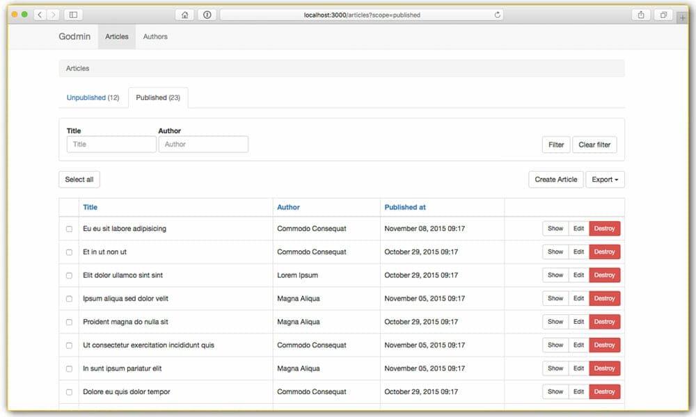50+ Ruby Frameworks For Developers 29 Godmin