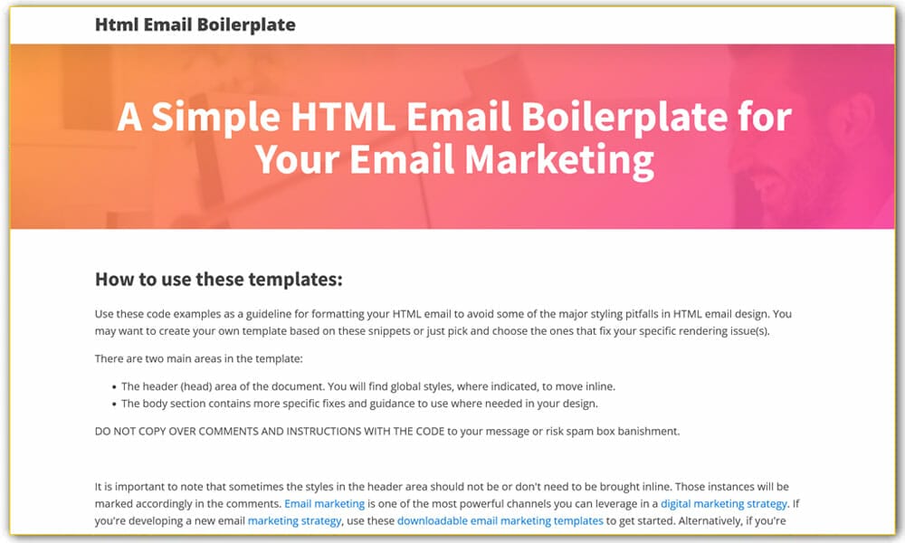 20+ Best Responsive Email Frameworks 18 HTML Email Boilerplate