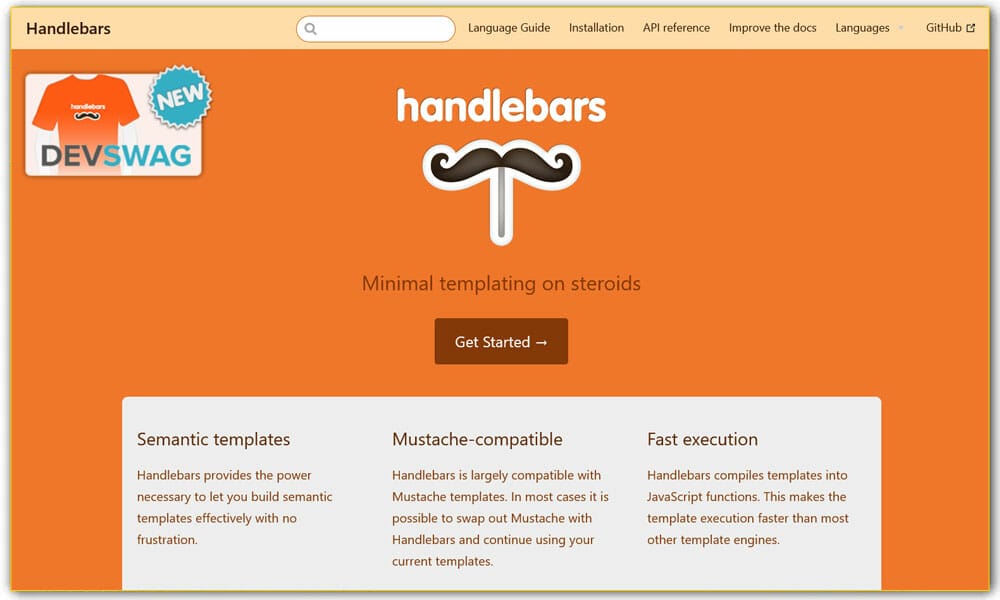 100+ JavaScript Frameworks for Web Developers 82 Handlebars.js