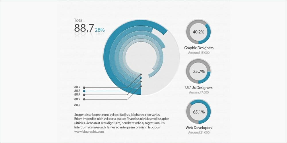 Infographic UI Elements PSD