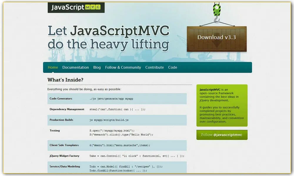 100+ JavaScript Frameworks for Web Developers 100 JavaScriptMVC