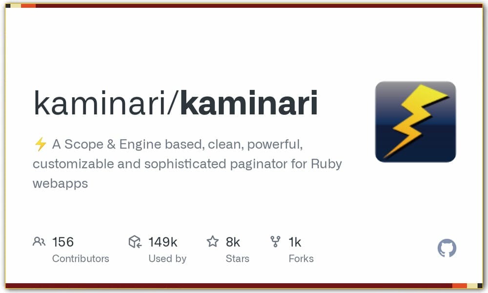 50+ Ruby Frameworks For Developers 40 Kaminari