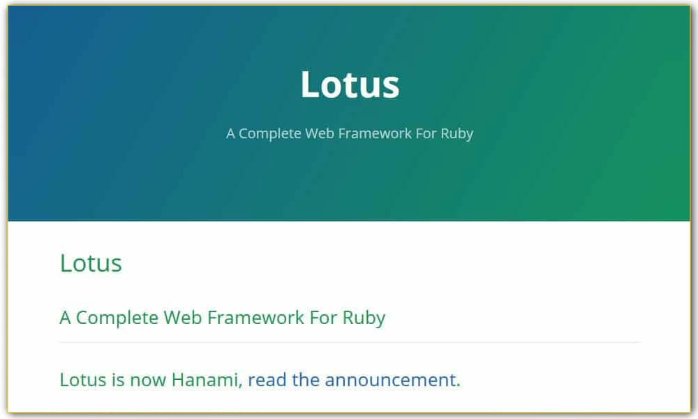 50+ Ruby Frameworks For Developers 7 Lotus