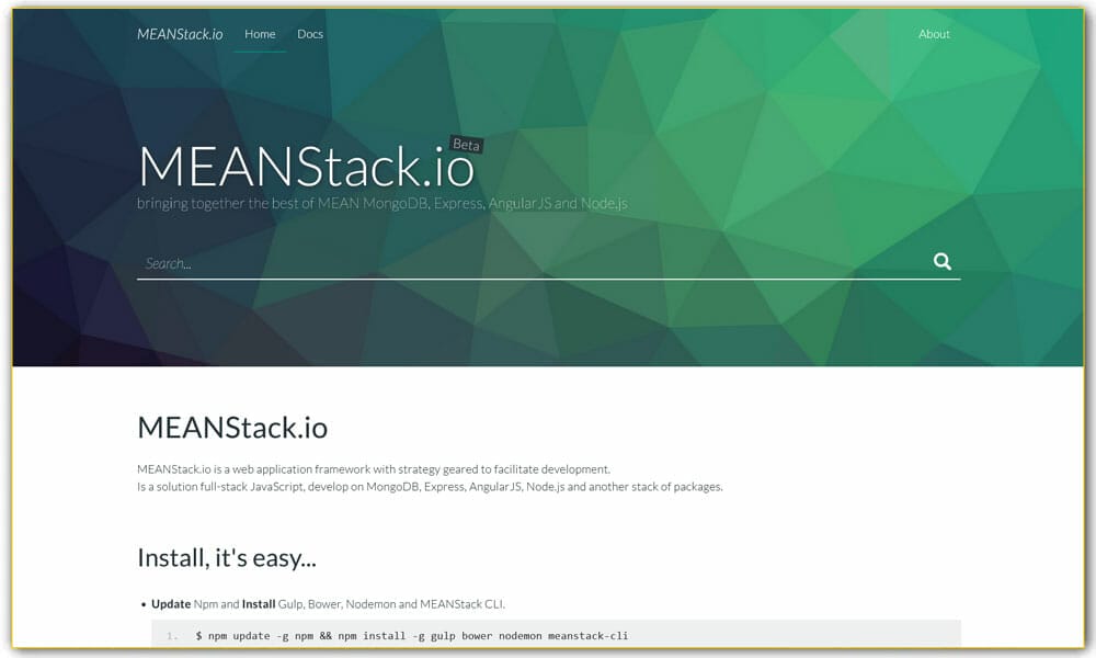 100+ JavaScript Frameworks for Web Developers 65 MEANStack