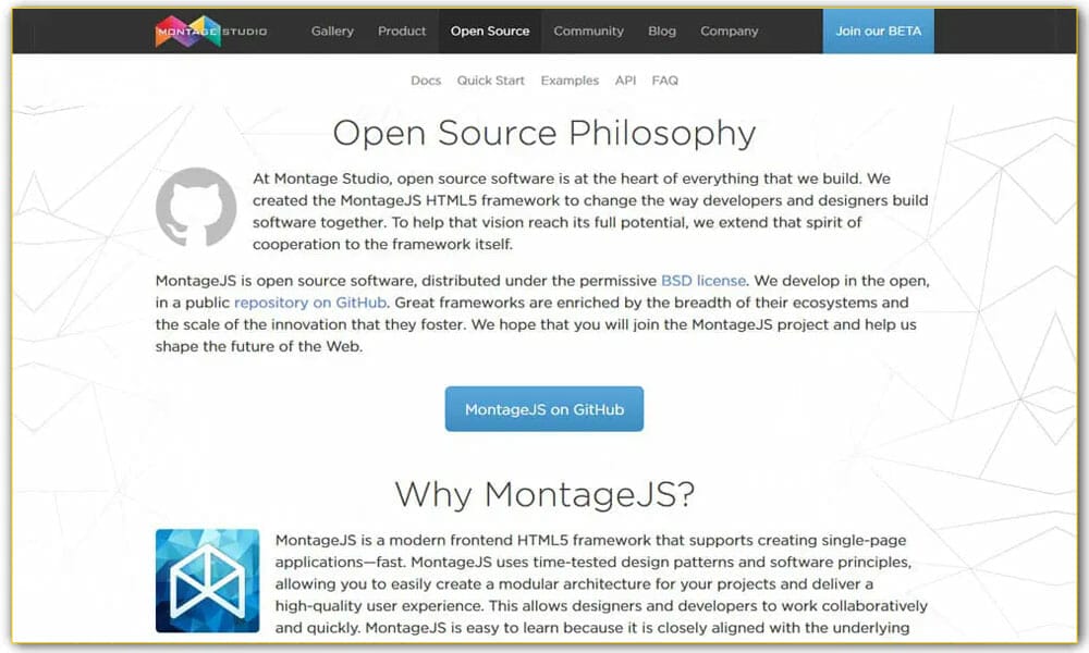 100+ JavaScript Frameworks for Web Developers 106 MontageJS