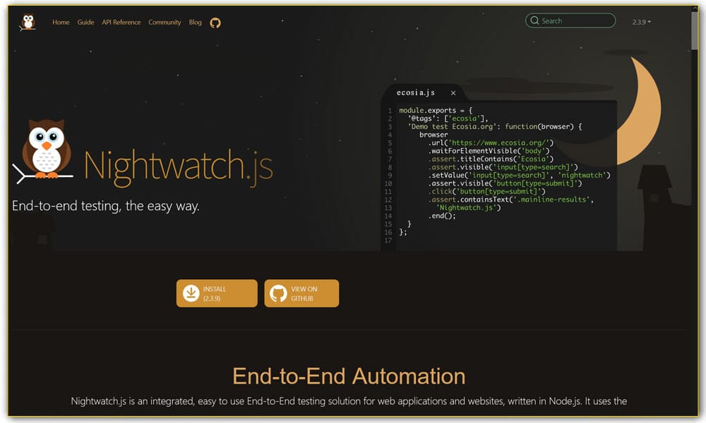 100+ JavaScript Frameworks for Web Developers 5 Nightwatch.js
