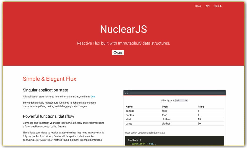 100+ JavaScript Frameworks for Web Developers 78 NuclearJS