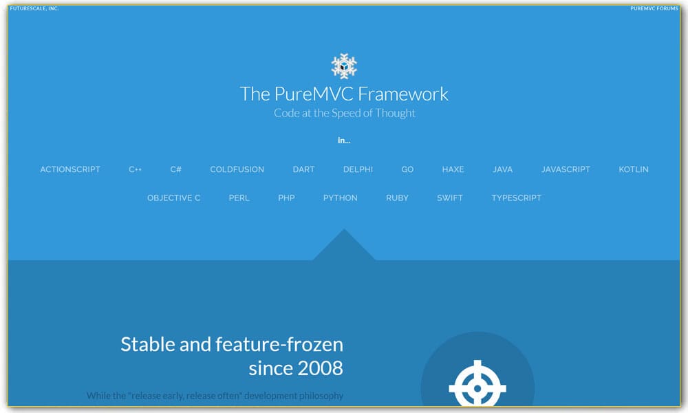100+ JavaScript Frameworks for Web Developers 80 PureMVC