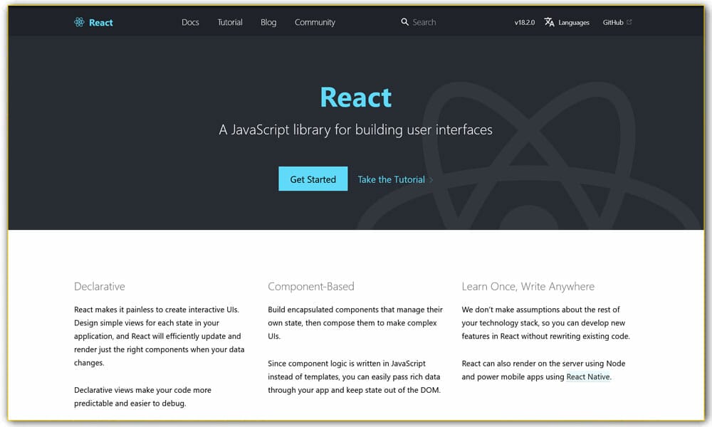 React