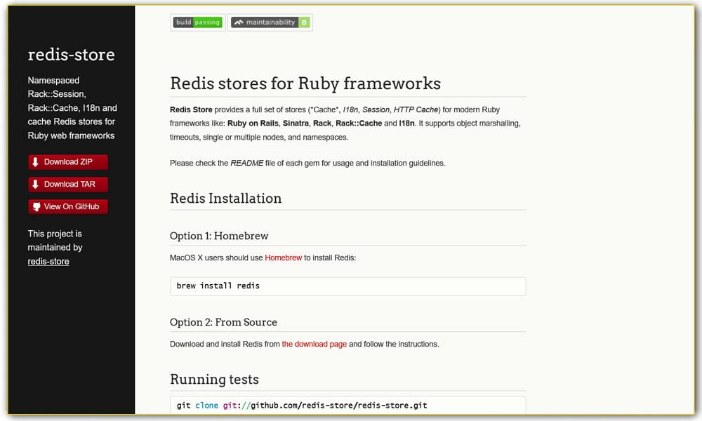 50+ Ruby Frameworks For Developers 13 Redis Stores