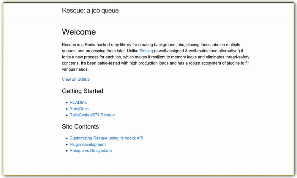 50+ Ruby Frameworks For Developers 28 Resque