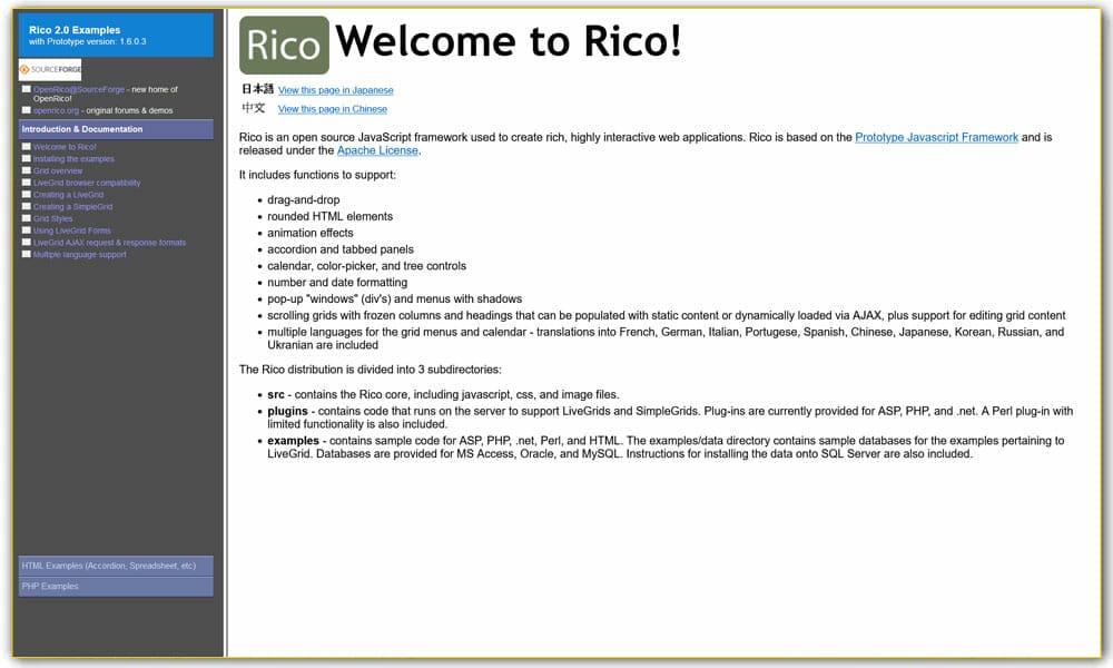 100+ JavaScript Frameworks for Web Developers 112 Rico