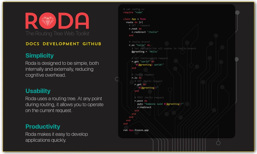 50+ Ruby Frameworks For Developers 21 Roda