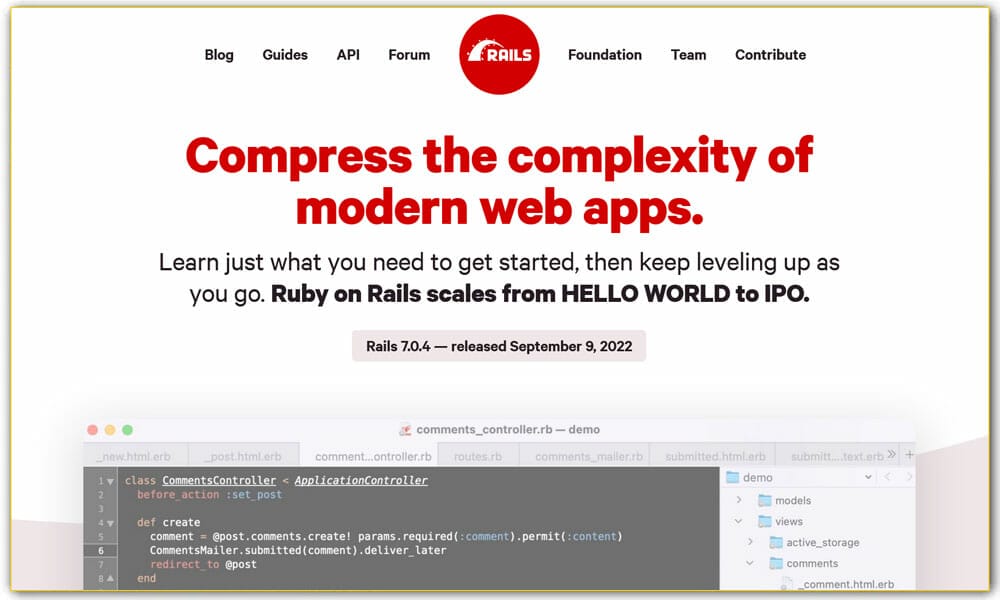 50+ Ruby Frameworks For Developers 2 Ruby on Rails