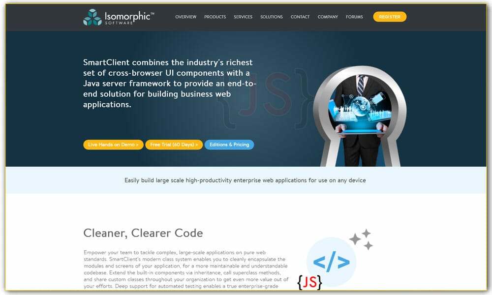 100+ JavaScript Frameworks for Web Developers 95 SmartClient