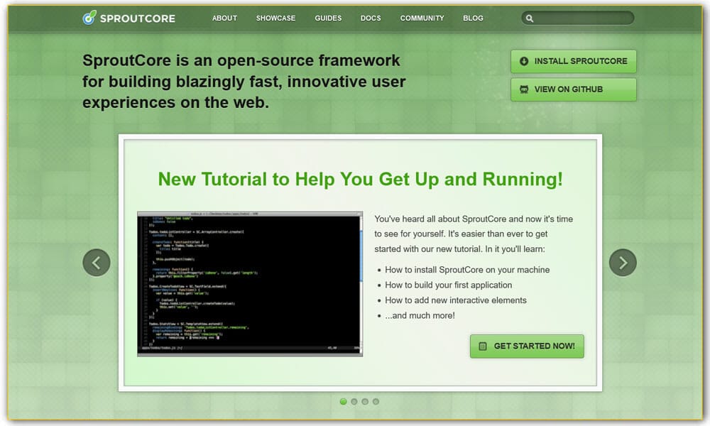 100+ JavaScript Frameworks for Web Developers 48 SproutCore