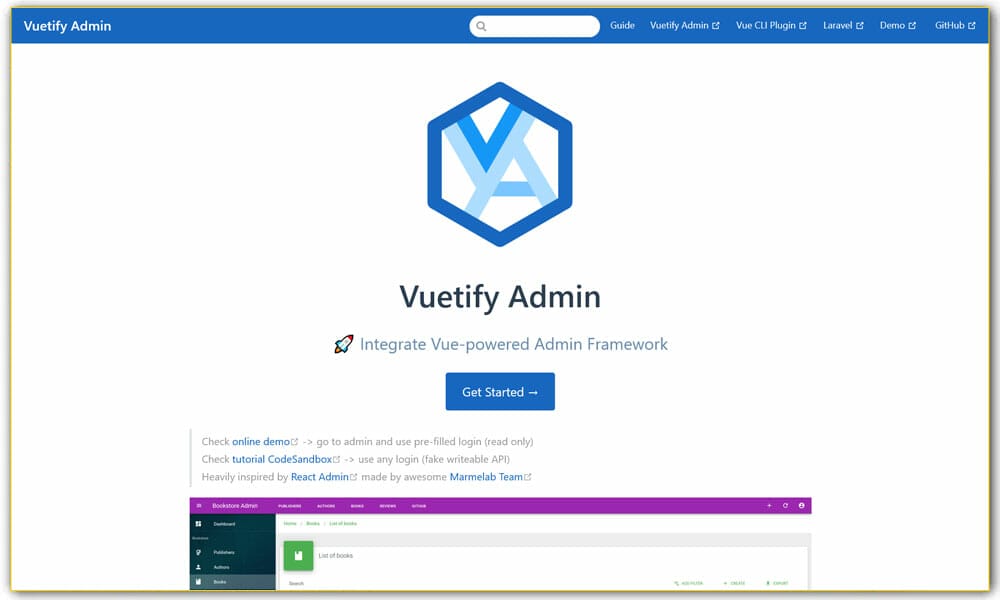 Vuetify Admin